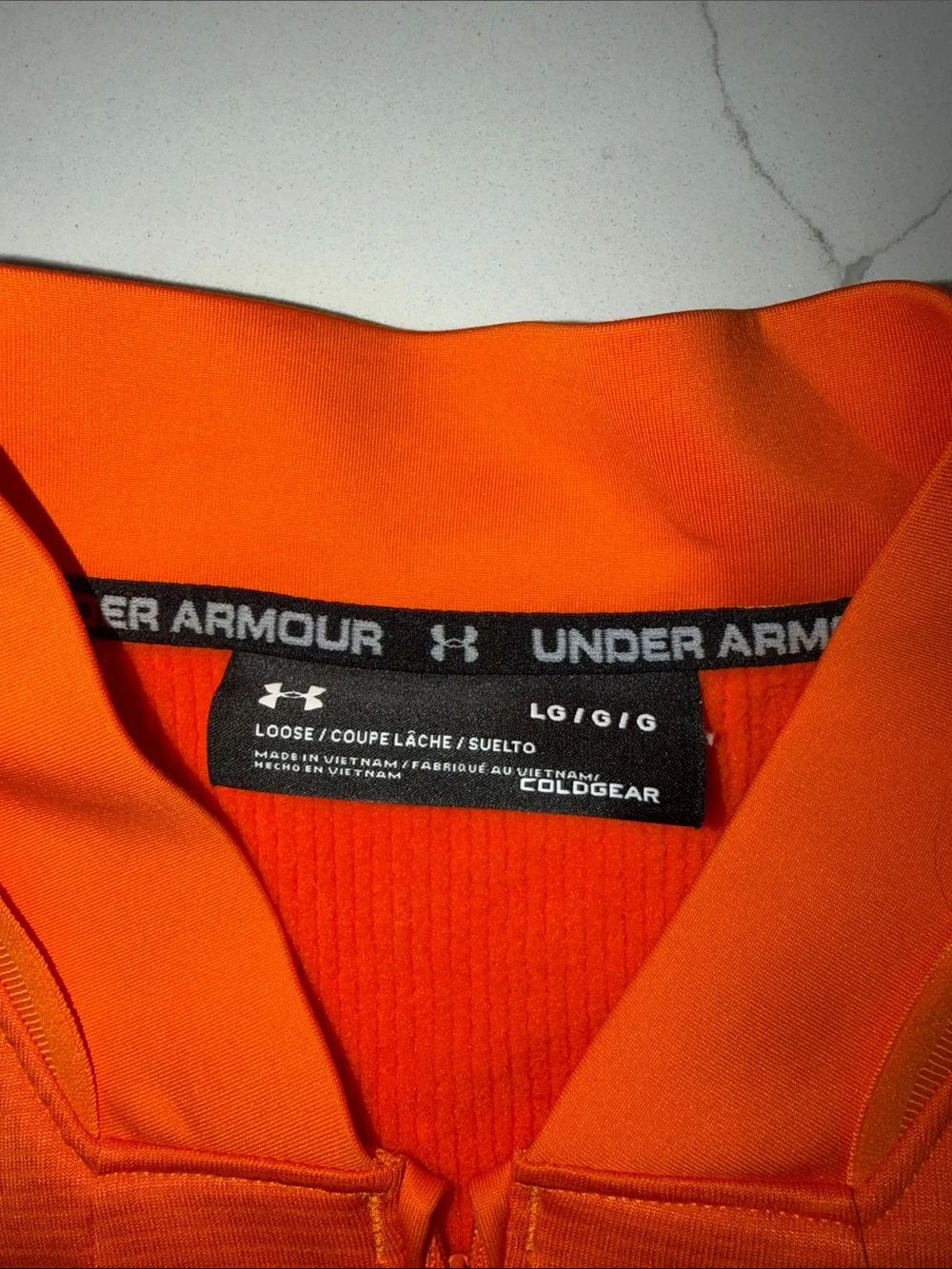 Under Armour Orange Quarter-Zip Performance Pullover